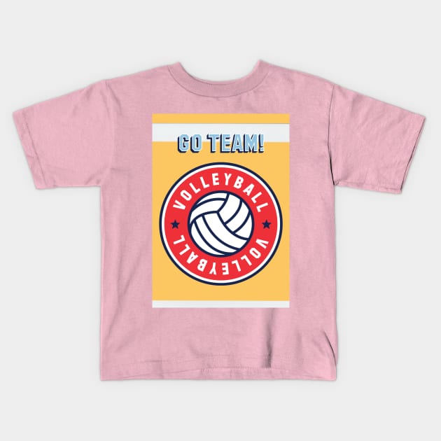 VOLLEYBALL TEAM Kids T-Shirt by Rene Martin